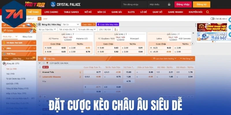 Net88 - Nhà Cái Thể Thao Đẳng Cấp, Update Kèo Ngon Cực Nhanh 2 Đặt cược kèo châu Âu siêu dễ