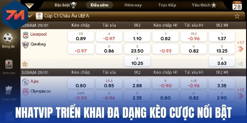 Nhatvip - Cập Nhật Kèo Cược Siêu Tốc, Kho Game Đồ Sộ 3 Nhatvip triển khai đa dạng kèo cược nổi bật