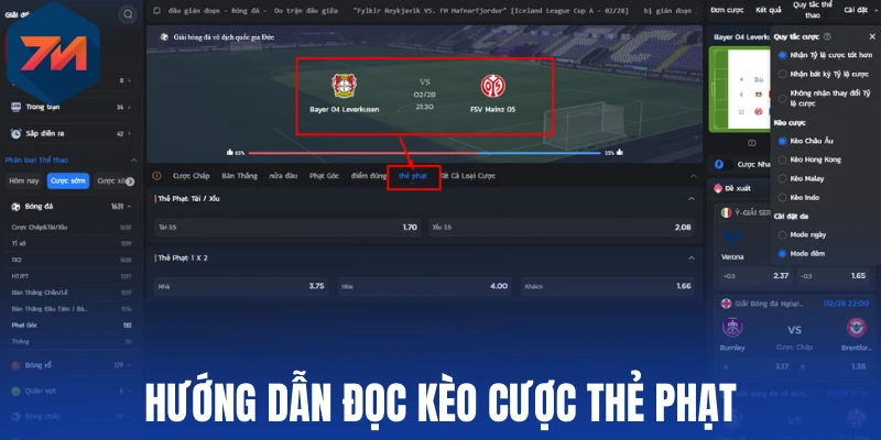 Kèo Thẻ Phạt - Bí Kíp Đọc Vị Tỷ Lệ Cược Từ Chuyên Gia 2 Hướng dẫn đọc kèo cược thẻ phạt