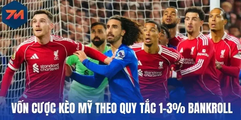 Vốn cược kèo Mỹ theo quy tắc 1-3% bankroll
